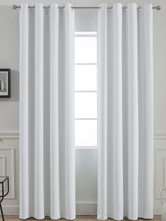 white blackout curtains for Bedroom