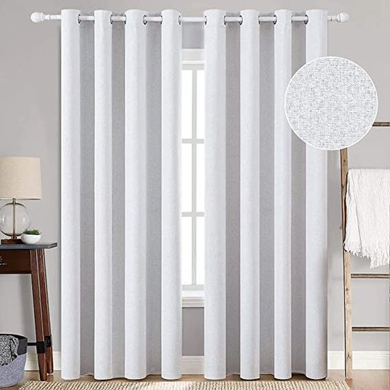 white blackout curtains