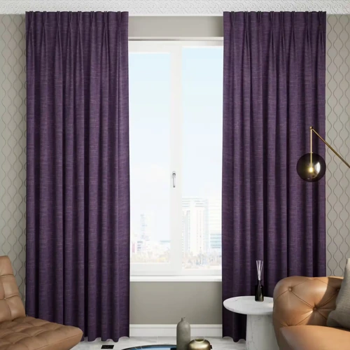 Blackout Curtain - Pinch Pleat - Purple