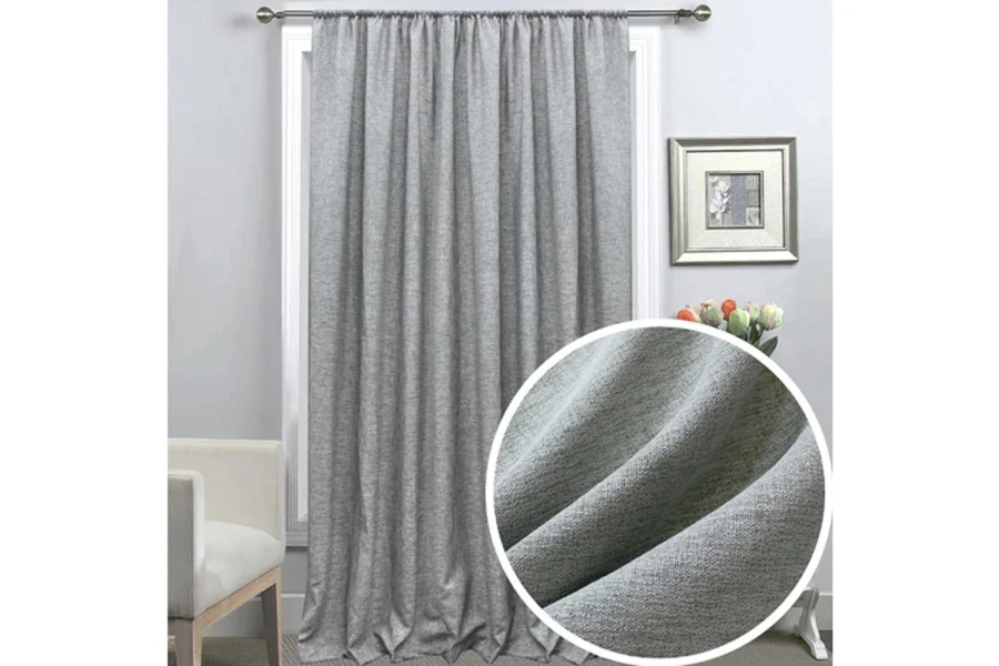 Thick Grey Blackout Curtains